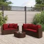 Garden set with 6 pieces of sofas and brown synthetic rattan cushions. by , Garden sets - Ref: Foro24-3308421, Price: 387,66 ...