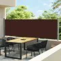 Retractable side awning for brown patio 140x600 cm by vidaXL, Umbrellas - Ref: Foro24-313374, Price: 85,89 €, Discount: %