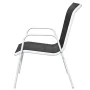 Stackable garden chairs 4 units steel and black textilene by vidaXL, Garden chairs - Ref: Foro24-313071, Price: 151,73 €, Dis...