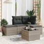 Garden sofa set and cushions 5 pieces light gray synthetic rattan by , Garden sets - Ref: Foro24-3249331, Price: 327,32 €, Di...