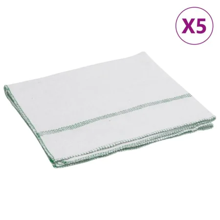 5 white cloths with green stripes 50x60 cm by , Home cleaning products - Ref: Foro24-4014090, Price: 13,92 €, Discount: %