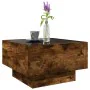 Center table and LED smoked oak engineered wood 50x50x30cm by , Coffee table - Ref: Foro24-847508, Price: 108,15 €, Discount: %