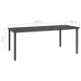 Anthracite gray steel garden dining table 190x90x74 cm by vidaXL, Garden tables - Ref: Foro24-313088, Price: 171,24 €, Discou...