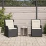 Reclining garden armchairs with 2 black synthetic rattan cushions by , Outdoor sofas - Ref: Foro24-368991, Price: 236,64 €, D...