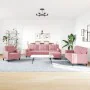 4-piece pink velvet sofa set with cushions by , Sofas - Ref: Foro24-3278464, Price: 748,40 €, Discount: %