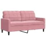 4-piece pink velvet sofa set with cushions by , Sofas - Ref: Foro24-3278464, Price: 748,40 €, Discount: %