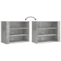 Wall-mounted furniture made of gray concrete engineered wood, measuring 75x35x60 cm. by , Shelves and shelves - Ref: Foro24-8...