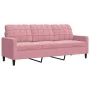 Dreiteiliges Sofaset mit rosa Samtkissen. von , Sofas - Ref: Foro24-3278404, Preis: 544,80 €, Rabatt: %