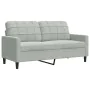 Dreiteiliges Sofaset mit Kissen aus hellgrauem Samt. von , Sofas - Ref: Foro24-3278501, Preis: 608,38 €, Rabatt: %