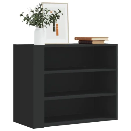 Engineered wood black wall cabinet 75x35x60 cm by , Shelves and shelves - Ref: Foro24-848417, Price: 63,85 €, Discount: %