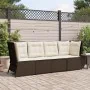 Corner garden sofa with brown synthetic rattan cushions by , Outdoor sofas - Ref: Foro24-368983, Price: 117,44 €, Discount: %