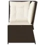 Corner garden sofa with brown synthetic rattan cushions by , Outdoor sofas - Ref: Foro24-368983, Price: 117,44 €, Discount: %