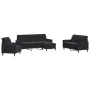 Set of sofas with 4 black velvet cushions by , Sofas - Ref: Foro24-3278366, Price: 814,43 €, Discount: %