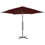 Garden umbrella with burgundy red steel pole 300x230cm by vidaXL, Umbrellas - Ref: Foro24-312518, Price: 102,68 €, Discount: %