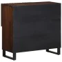 Solid mango wood sideboard in brown 80x34x75 cm by , Lockers and storage cabinets - Ref: Foro24-377571, Price: 158,36 €, Disc...