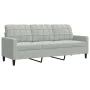 Set of sofas with 3 light gray velvet cushions by , Sofas - Ref: Foro24-3278421, Price: 544,52 €, Discount: %