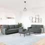 3-teiliges Sofaset mit Fußhocker und Kissen, hellgraues Stoff von , Sofas - Ref: Foro24-3278344, Preis: 593,70 €, Rabatt: %