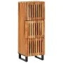 Tall solid acacia wood sideboard 40x34x110 cm by , CD and DVD storage - Ref: Foro24-377580, Price: 130,41 €, Discount: %