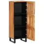 Tall solid acacia wood sideboard 40x34x110 cm by , CD and DVD storage - Ref: Foro24-377580, Price: 130,41 €, Discount: %