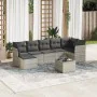 Garden sofa set 8 pieces and gray synthetic rattan cushions by , Garden sets - Ref: Foro24-3217982, Price: 547,30 €, Discount: %