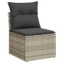 Garden sofa set 6 pieces and gray synthetic rattan cushions by , Garden sets - Ref: Foro24-3221411, Price: 459,00 €, Discount: %