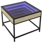 Coffee table with Infinity LED Sonoma oak 50x50x41 cm by , Coffee table - Ref: Foro24-847678, Price: 82,47 €, Discount: %