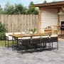 9-piece garden dining set with black synthetic rattan cushions by , Garden sets - Ref: Foro24-3211467, Price: 600,68 €, Disco...