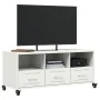 TV stand made of cold-rolled white steel 100.5x39x43.5 cm by , TV Furniture - Ref: Foro24-846697, Price: 113,76 €, Discount: %