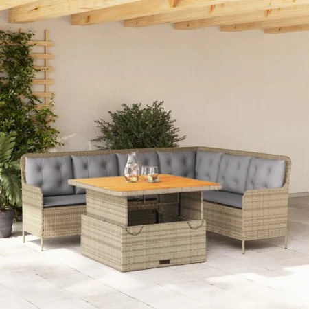 Garden sofa set 2 pieces and brown synthetic rattan cushions by , Garden sets - Ref: Foro24-3262085, Price: 558,50 €, Discoun...