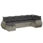 7-piece garden sofa set with light gray PE rattan cushions by , Garden sets - Ref: Foro24-3264128, Price: 514,61 €, Discount: %