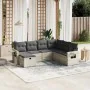 7-piece garden sofa set with light gray PE rattan cushions by , Garden sets - Ref: Foro24-3263838, Price: 497,87 €, Discount: %