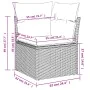 Gartensofagarnitur 6-teilig mit grauen Polstern aus synthetischem Rattan von , Gartensets - Ref: Foro24-3217682, Preis: 445,0...