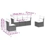 Gartensofa-Set und Kissen, 5-teilig, aus hellem grauem Kunststoff-Rattan. von , Gartensets - Ref: Foro24-3217352, Preis: 370,...