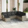 7-piece garden sofa set with light gray PE rattan cushions by , Garden sets - Ref: Foro24-3219292, Price: 485,04 €, Discount: %