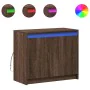 Sideboard with LED engineered wood brown oak 72x34x61 cm by , Sideboards - Ref: Foro24-852179, Price: 76,86 €, Discount: %