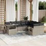 Garden sofa set 10 pcs. with cushions light gray synthetic rattan by , Garden sets - Ref: Foro24-3268142, Price: 781,33 €, Di...