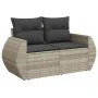 Gartensofa 6-teilig und Kissen synthetisches Rattan grau von , Gartensets - Ref: Foro24-3268542, Preis: 534,90 €, Rabatt: %