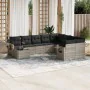 Gartensofa-Set, 10-teilig, mit Kissen, aus hellem grauen Kunststoff-Rattan. von , Gartensets - Ref: Foro24-3252999, Preis: 74...