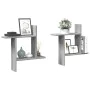 Wall shelf 2 units engineered wood gray Sonoma 50x12x50cm by , Shelves and shelves - Ref: Foro24-853259, Price: 25,85 €, Disc...