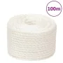 White 10 mm 100 m polypropylene work rope by , Ropes and metal cords - Ref: Foro24-153052, Price: 33,65 €, Discount: %