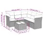 Garden sofa set 6 pieces and gray synthetic rattan cushions by , Garden sets - Ref: Foro24-3249471, Price: 455,87 €, Discount: %