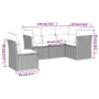 Garden sofa set and cushions 5 pieces light gray synthetic rattan by , Garden sets - Ref: Foro24-3217642, Price: 408,63 €, Di...