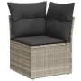 Gartensofa-Set und Kissen, 5-teilig, aus hellem grauem Kunststoff-Rattan. von , Gartensets - Ref: Foro24-3221351, Preis: 423,...