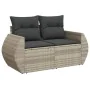 Garden sofa set 6 pieces and gray synthetic rattan cushions by , Garden sets - Ref: Foro24-3221381, Price: 469,21 €, Discount: %