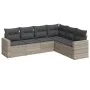 Garden sofa set 6 pieces and gray synthetic rattan cushions by , Modular outdoor sofas - Ref: Foro24-3251349, Price: 465,10 €...