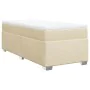 Box spring bed with cream-colored fabric mattress 90x190 cm by , Beds and slatted bases - Ref: Foro24-3285100, Price: 347,09 ...