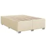 Cama box spring con colchón tela color crema 140x200 cm de , Camas y somieres - Ref: Foro24-3285142, Precio: 494,88 €, Descue...