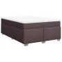 Box spring bed with dark brown fabric mattress 140x200 cm by , Beds and slatted bases - Ref: Foro24-3285140, Price: 477,72 €,...