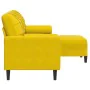 3-seater sofa with yellow velvet footstool, 180 cm by , Sofas - Ref: Foro24-3278273, Price: 325,16 €, Discount: %