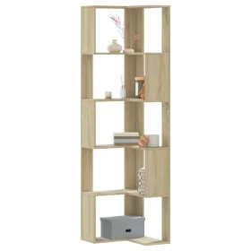 Corner shelf 5 levels oak Sonoma wood 50x50x179cm by , Bookcases and shelves - Ref: Foro24-852584, Price: 91,11 €, Discount: %